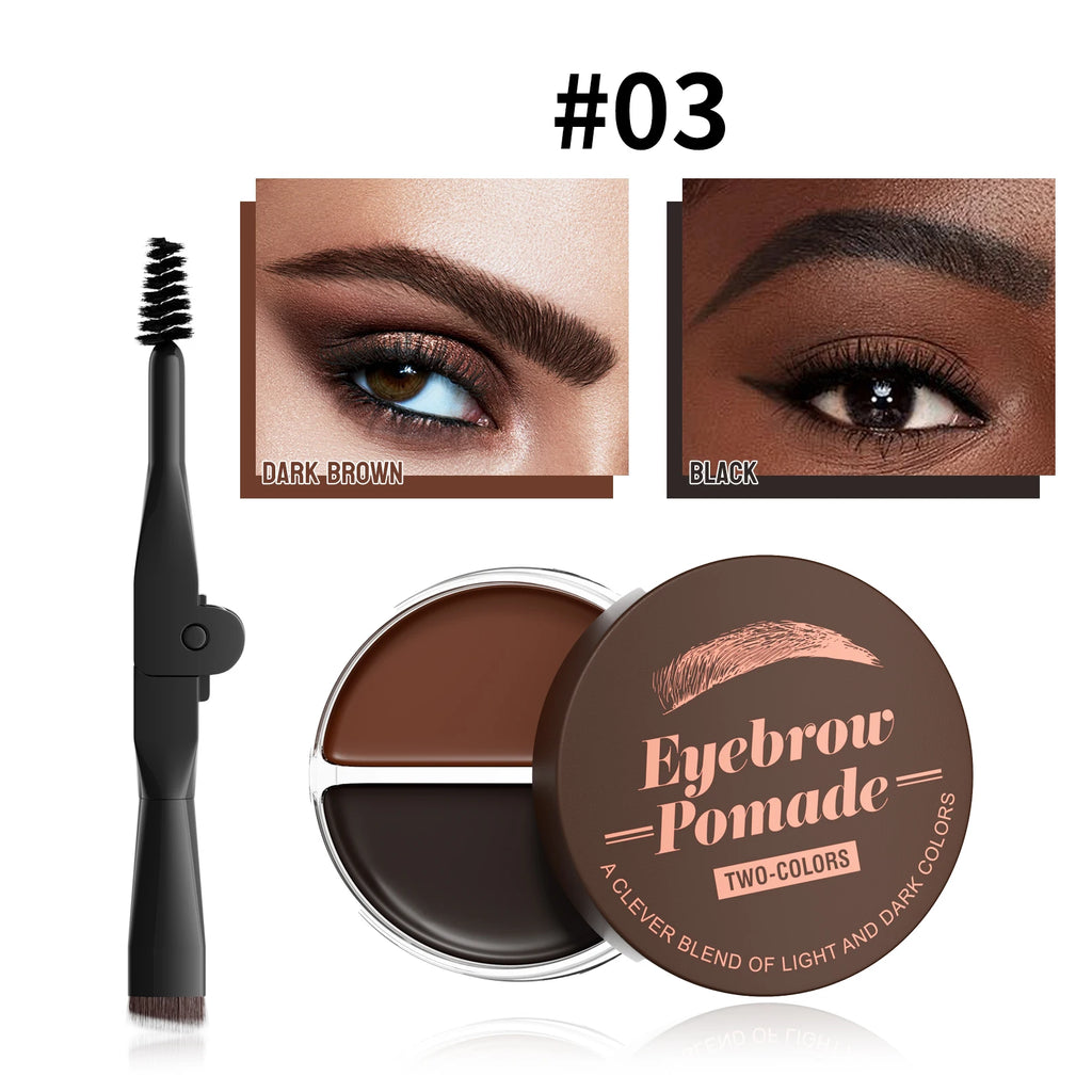 Eyelash Eyebrow Dye Tint Kit 2 in 1 Waterproof Fast Dye Brow Enhance Long Lasting Black Brown Eyebrow Cosmetics Qme 9707-3