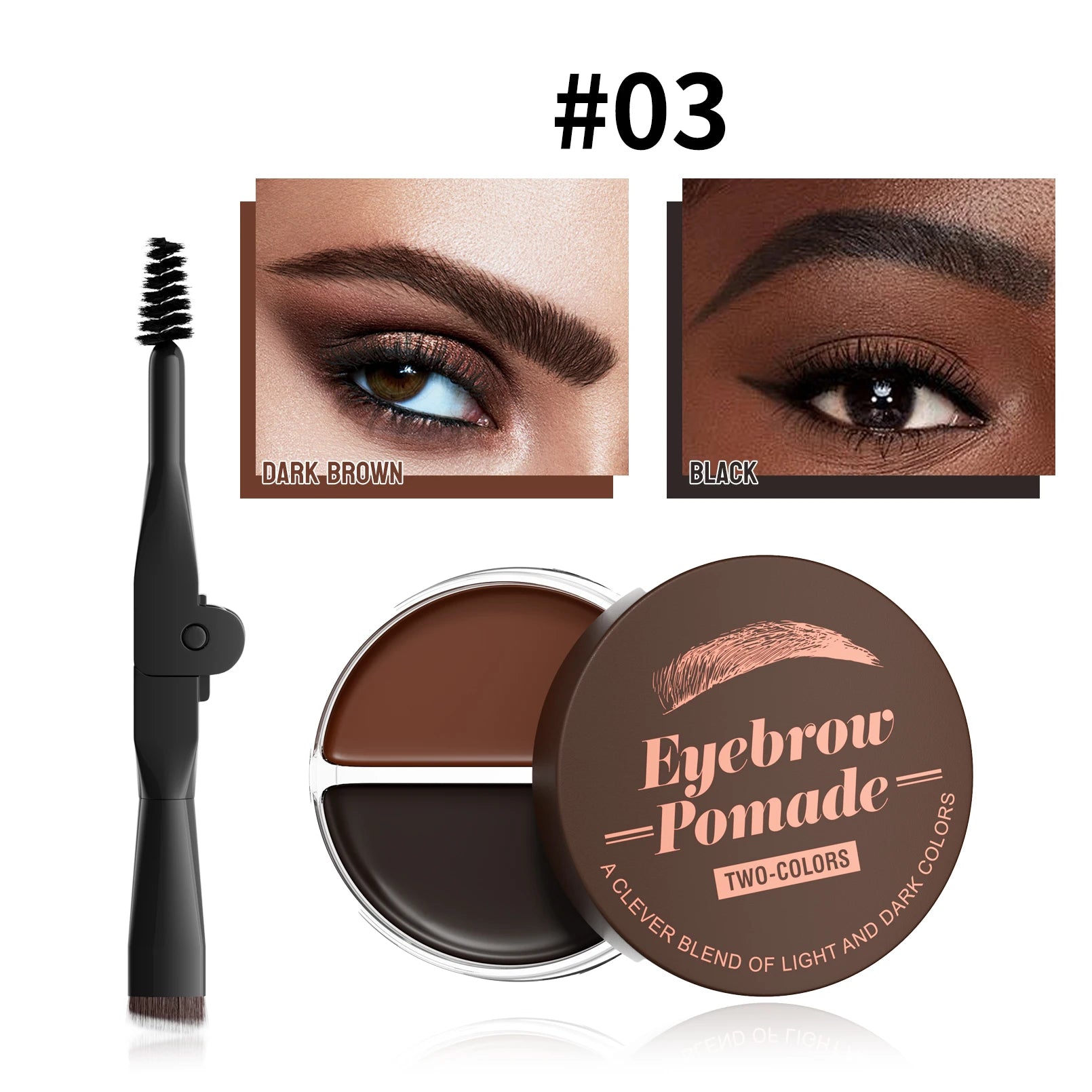 Eyelash Eyebrow Dye Tint Kit 2 in 1 Waterproof Fast Dye Brow Enhance Long Lasting Black Brown Eyebrow Cosmetics Qme 9707-3