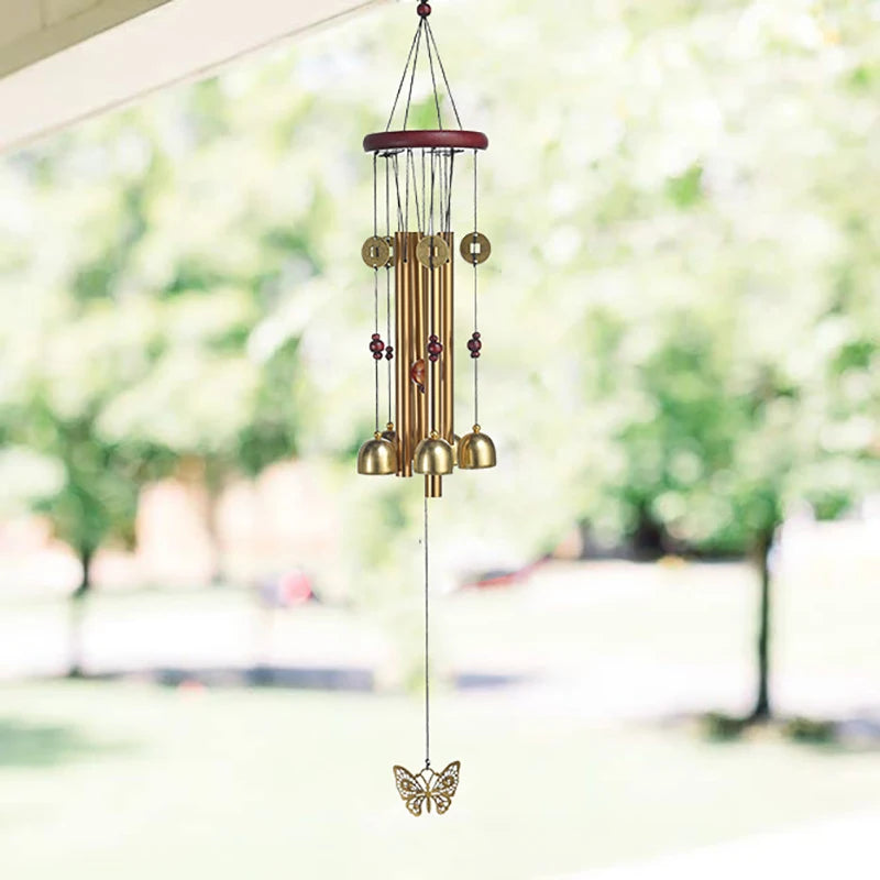 Home Garden Decor Hanging Wind Chime Symbol Good Luck Large Tubes Qme A3