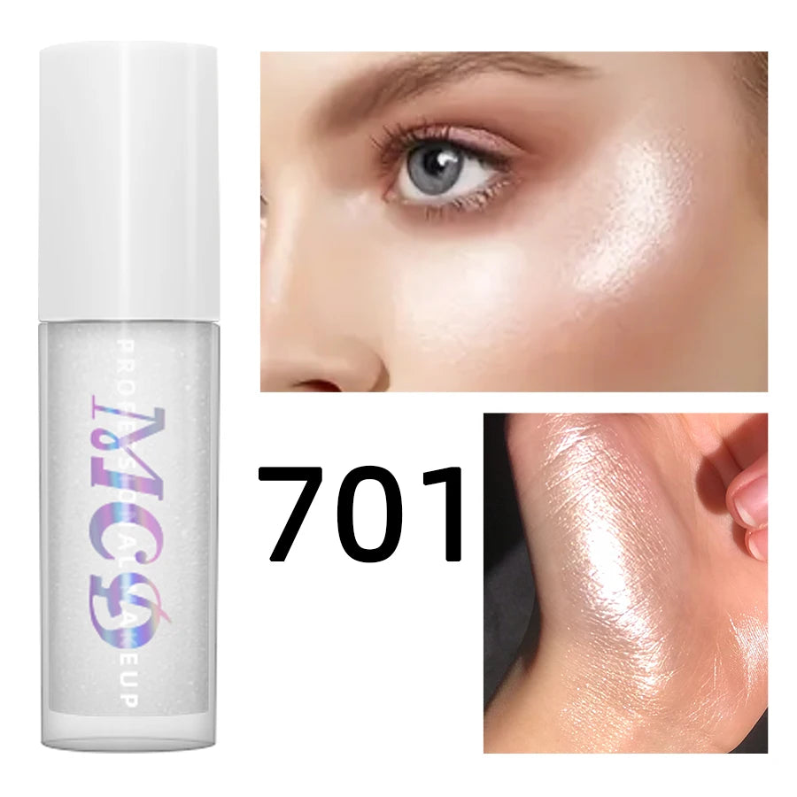 7-Color Diamond Liquid Highlighter Spray Waterproof Gloss Glitter Qme
