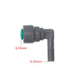 6.35MM 8MM 9.5MM Male To Female Elbow Plastic Quick Connect Pipe Hose Connector Push-in Fittings Joint Qme 6.35mm