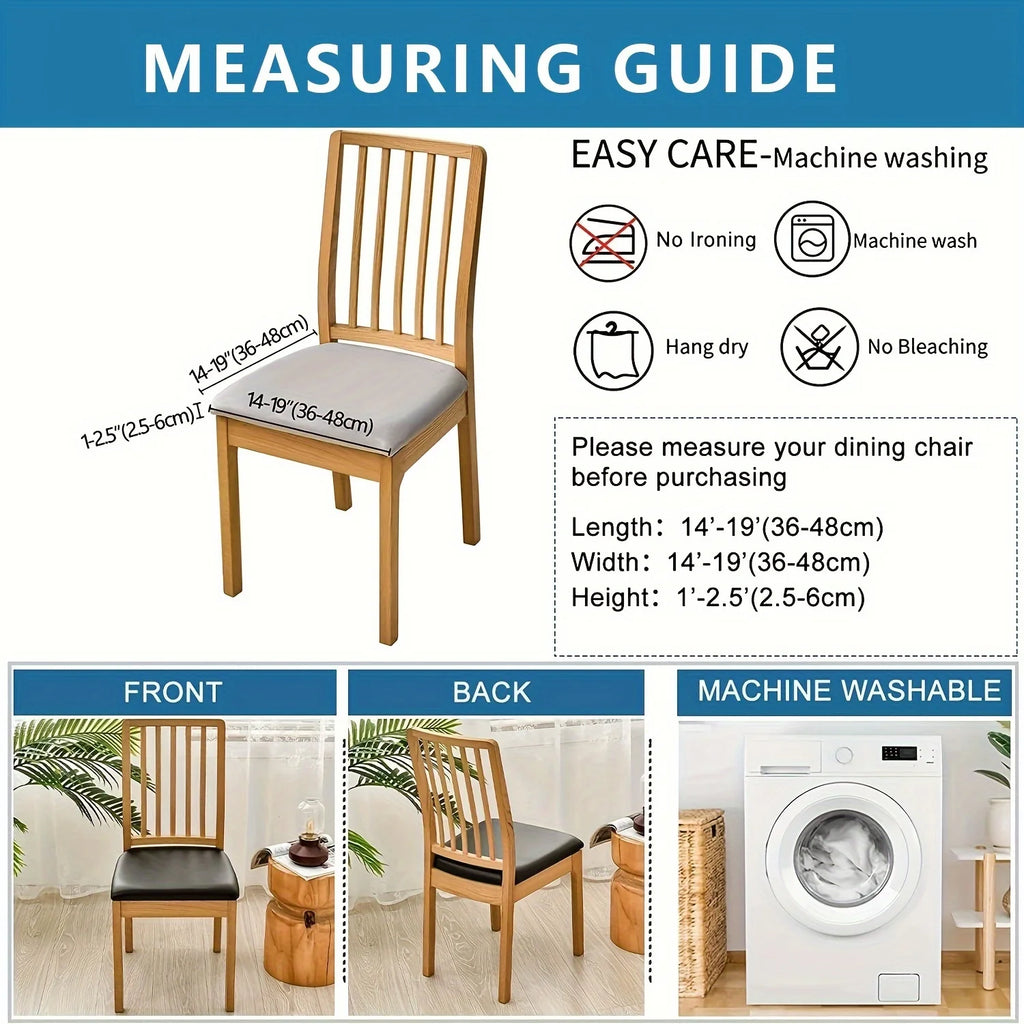 Dining table and chair covers - Detachable seat covers for dining chairs, suitable for use in restaurants, kitchens, hotels Qme