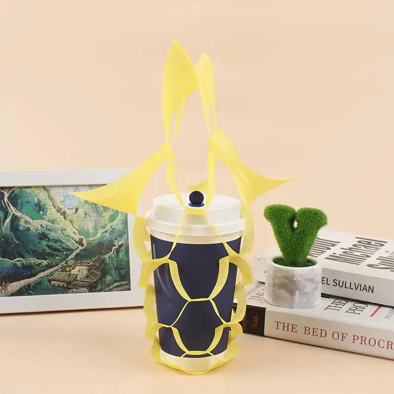 Milk Tea Packaging Pouch Green Blue Solid Single Cup Takeaway Bags Qme Yellow