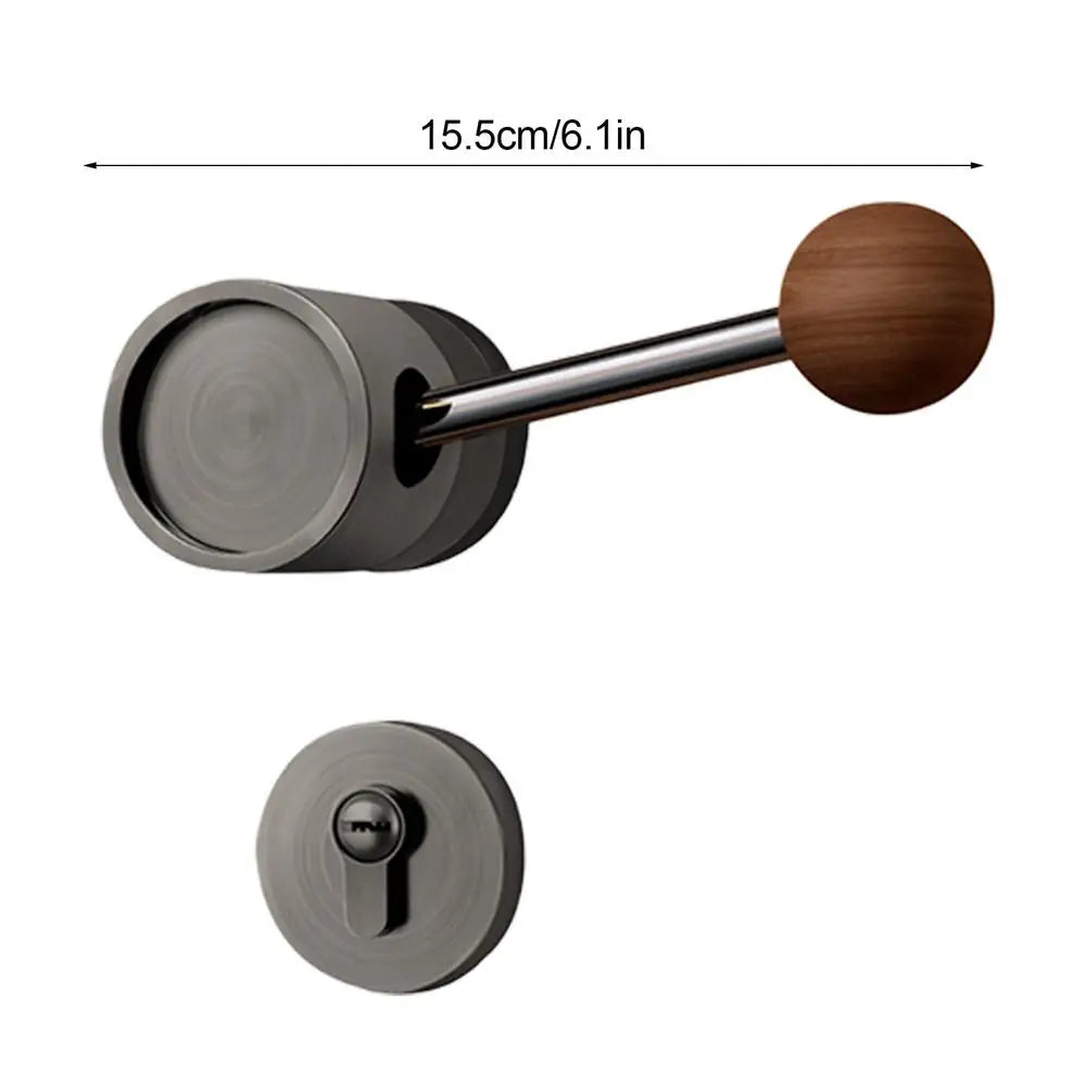 Interior Door Lock Mute Security Door Bar Modern Security Door Bar Rocker-Type Door Knobs Interior With Lock For Bedroom Or Qme Gray China Mainland