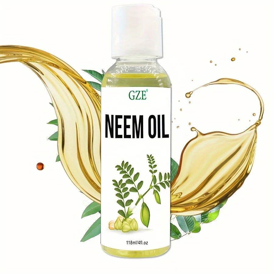 GZE Neem Oil for Skin, Hair Growth Undiluted Cold-Pressed, Uses for Hair, Skin, and Nails Qme
