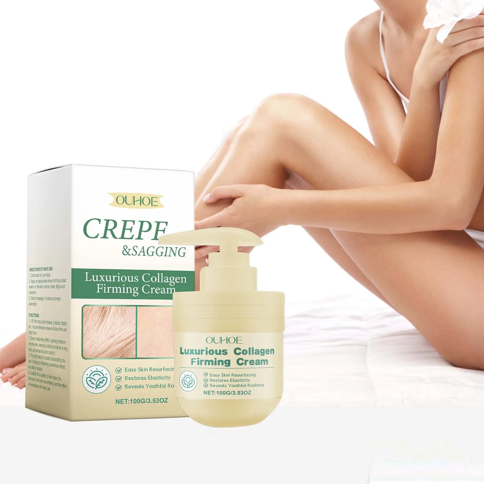 Collagen Firming Body Cream Lifting Firming Smoothing Wrinkle Lighten Dark Spots Even Skin Tone Moisturzing Tighten Body Lotion Qme