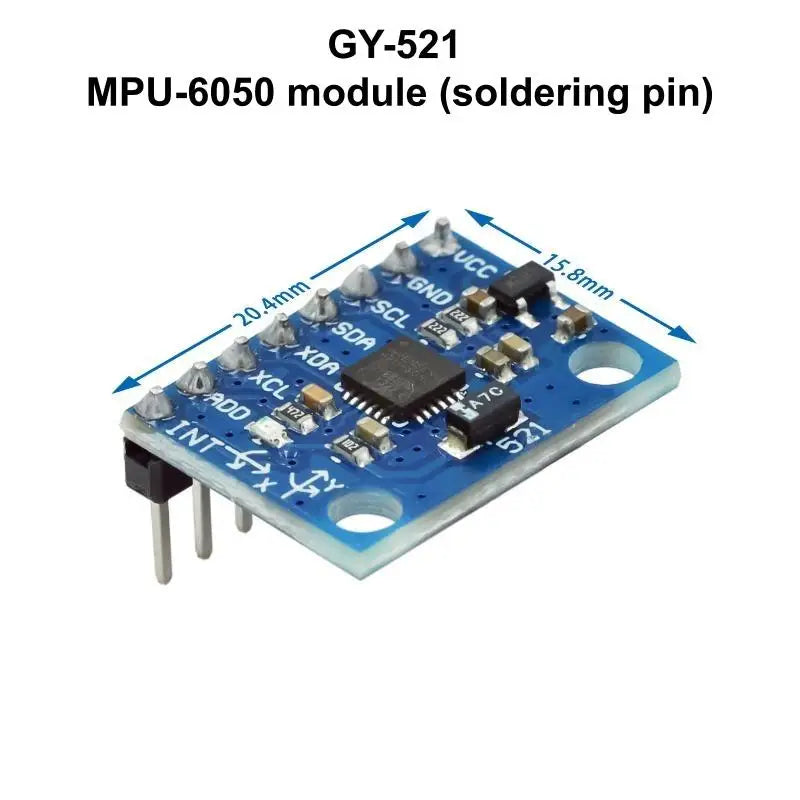 MPU6050 GY-521 3-Axis Gyroscope Accelerometer 6DOF Sensor Module Qme GY 521 Welded