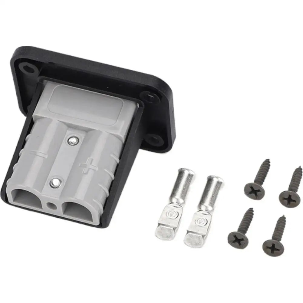 50 Amp Charging Battery Connector Flush Mount Anderson Plug Kit Mounting Bracket Panel Cover Accessories for Caravan Camper Boat Qme A