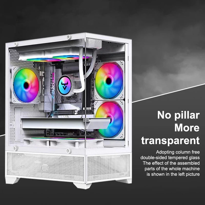 Mini Gaming Computer Case M-ATX ITX Seaview Room 270 Full View Qme