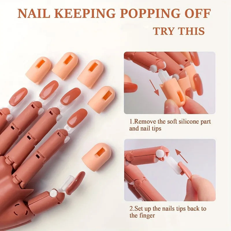 Ultimate Nail Artist Practice Hand Flexible Realistic Mannequin Hands Qme