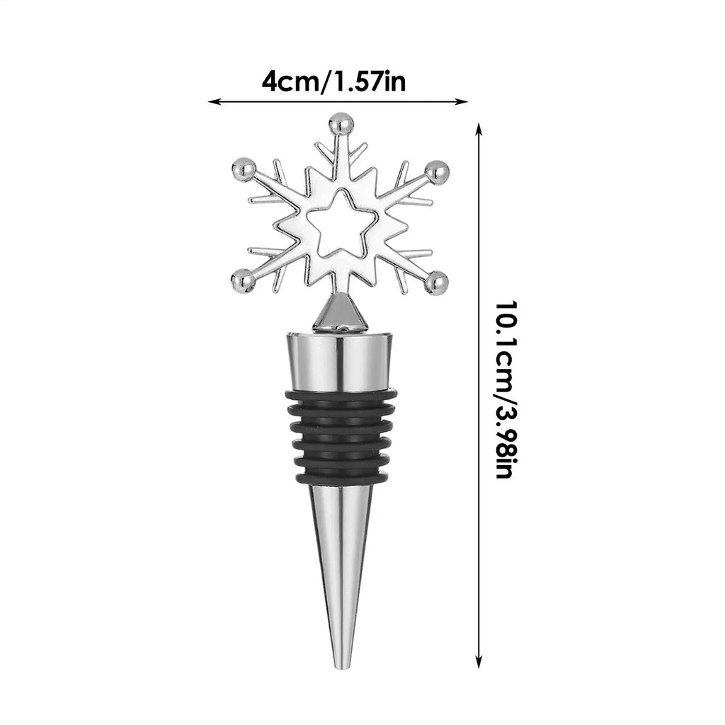 Cute Wine Stopper Reusable Airtight Christmas Decor Zinc Alloy Qme