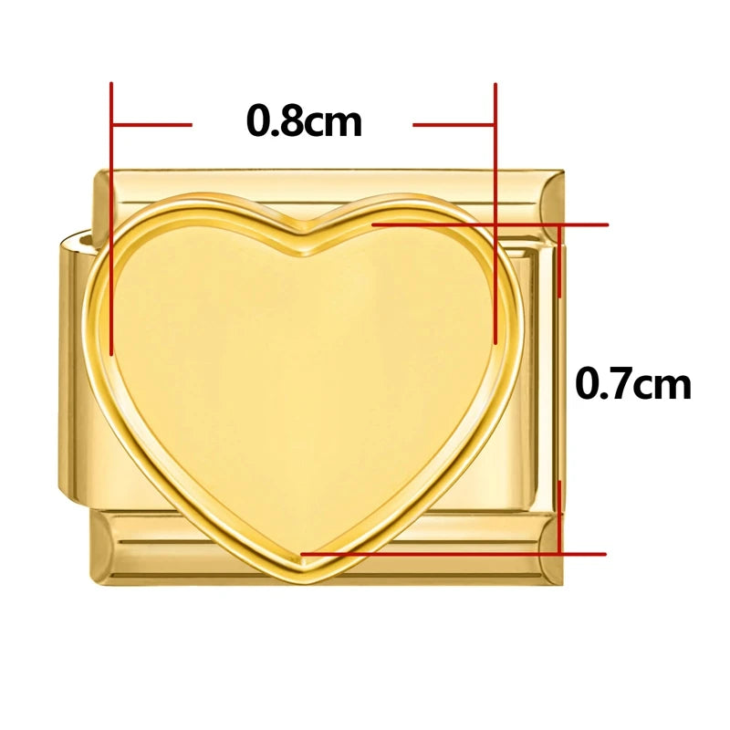 2026 New Stainless Stee Bracelet Italian Charms DIY personalized photo picture frame creation titanium splicing module bracelets Qme Style 7