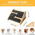 Pet Ramps Stairs 2 Anti-slip Wooden Wedges Felt Mat Dog Stair Helper Qme 2pcs China Mainland