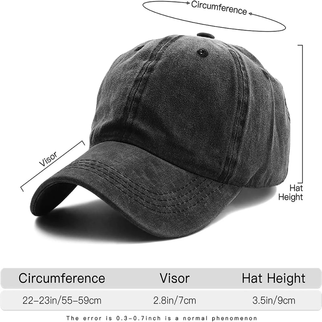 Unisex Washed Vintage Design Commemorative Hat Distressed Adjustable Letter Sun Hat Fashionable Casual Versatile Baseball Cap Qme