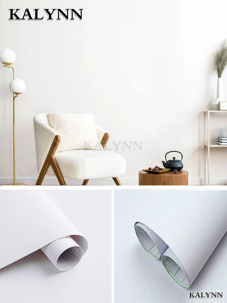 White Glossy Self Adhesive Wallpaper Vinyl Peel Stick Contact Paper