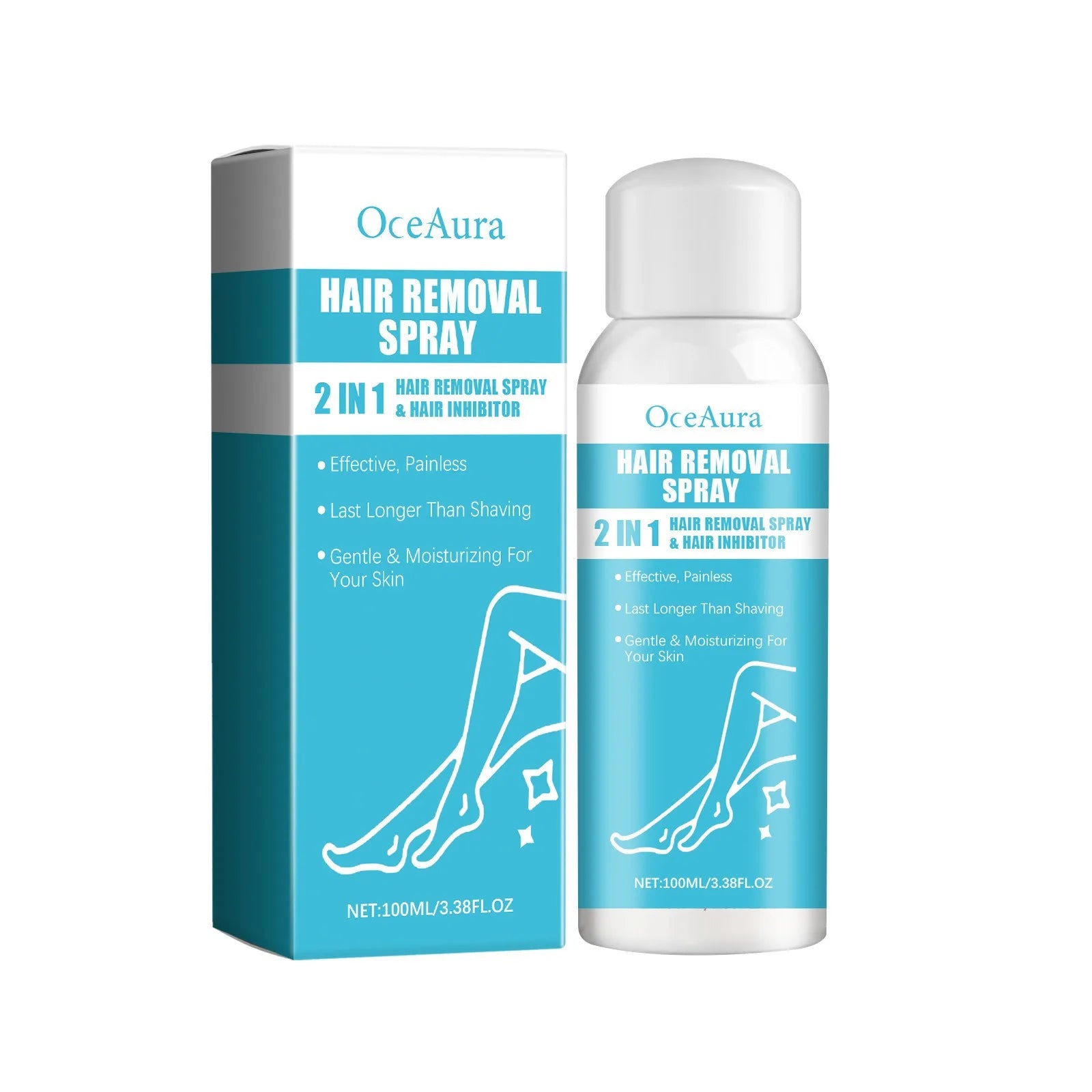 Natural Painless Hair Removal Spray Easy Remove Body Armpit Leg Private Hair Soften Slow Hair Growth Inhibitor Depilatory Cream Qme 100ml Boxed