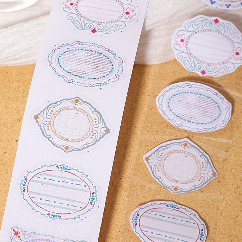 3 Rolls Vintage Label Washi Tape, Journal Scrapbooking Supplies, Gift Box Decor, Multi-Purpose Craft Tape Qme