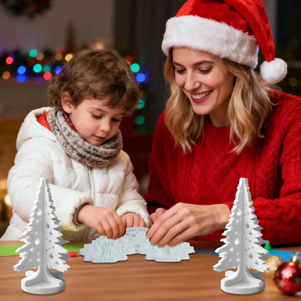 Christmas Molds Holiday Tree Silicone Decor Craft Supplies Maker Qme