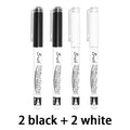 Large Capacity Permanent Black/White Acrylic Paint Pen for Art Supplies, Fabric Paint, Markers for DIY Art Qme 2 black 2 white