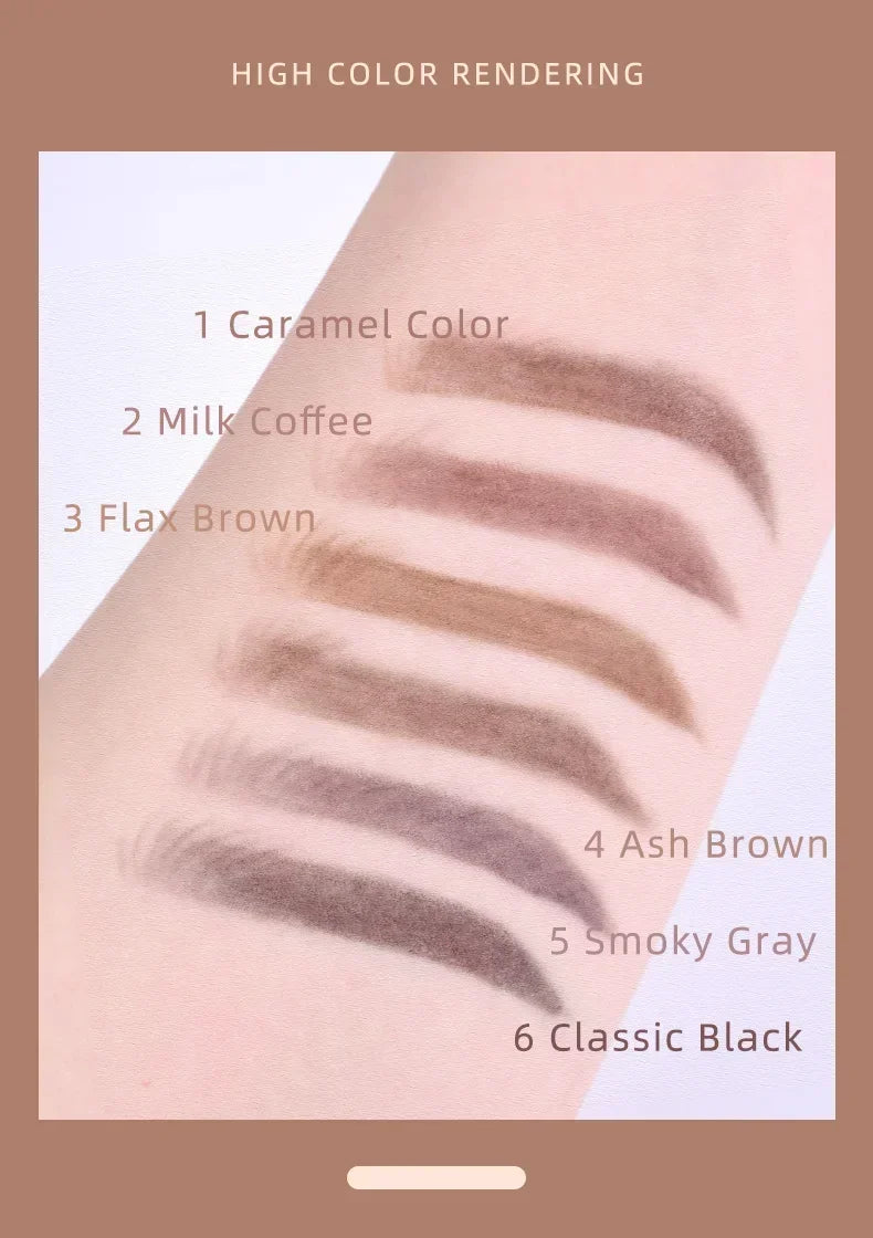 1PC 1.5mm Ultra Fine Double-Ended Eyebrow Pencil Waterproof Sweat-proof Long Lasting Professional Eye Makeup For Women Qme