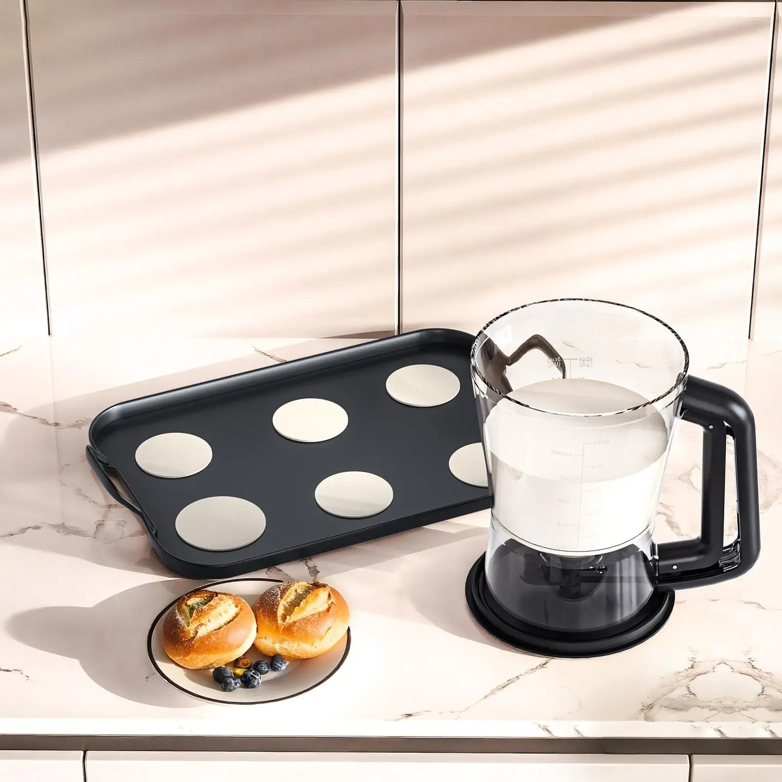 Pancake Dispenser For Batter 1L Funnel Shape Pourer Cupcake Batter Dispenser For Kitchen Cooking Baking Cupcake Sauce Syrup Oil Qme