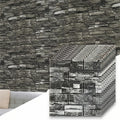 Stain Resistant Waterproof Foam Brick Wall Sticker 10Pcs 38.5x35cm Wallpaper White Black Living Household Wall Art Decor Qme 38cmX35cm 10pcs retro black