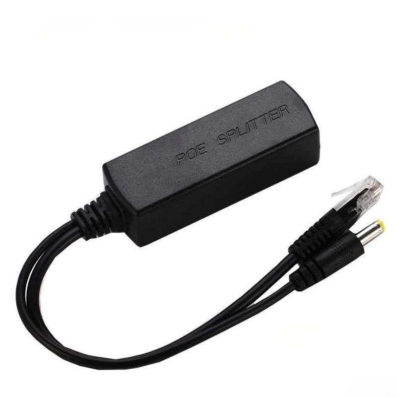 2pcs 48V to 12V POE Splitter 10/100Mbps with IEEE 802.3af/at Active Power Over Ethernet Adapter for IP Camera Surveillance Qme