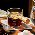 Heat-resisting Glass Espresso Measuring Cup Double Single Mouth Milk Qme 1pc