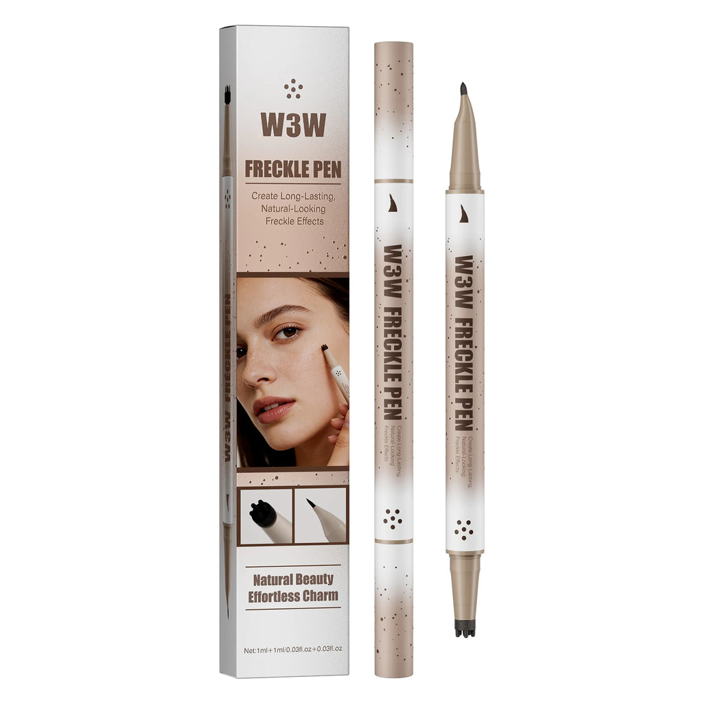 Realistic Freckle Pen, Natural Lifelike Dot Pen, Long Lasting Waterproof Sweat-proof Smudge-proof Natural Freckle Makeup Qme