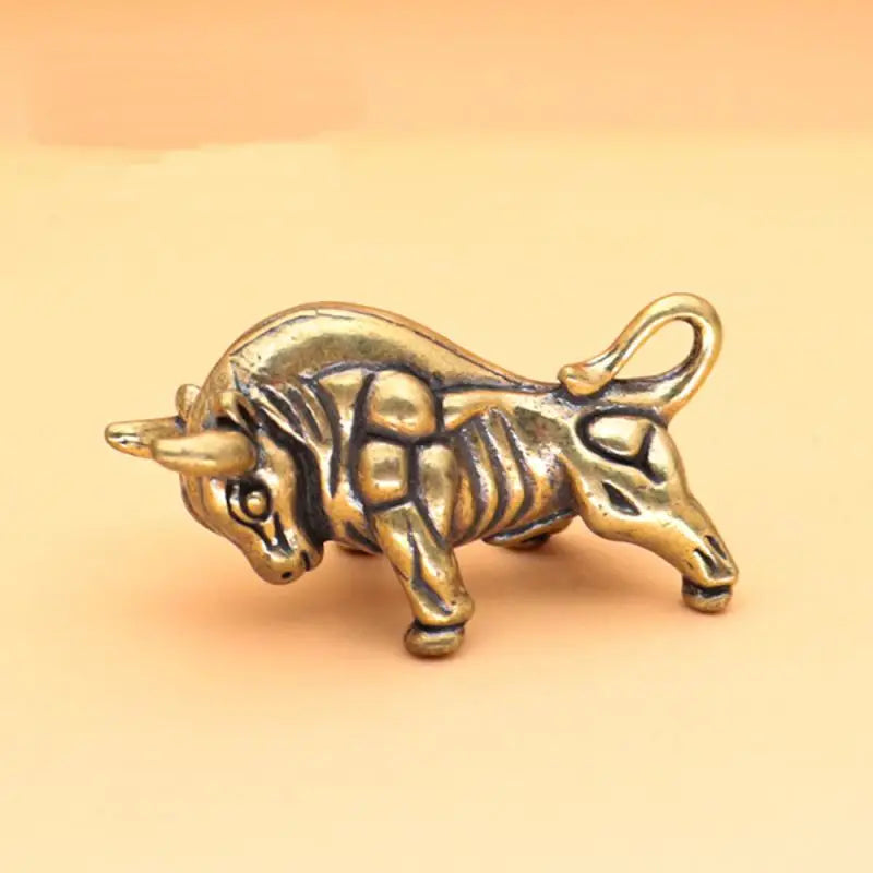 Figurine Miniature Ornament Brass Bullfighting Statue Home Office Qme