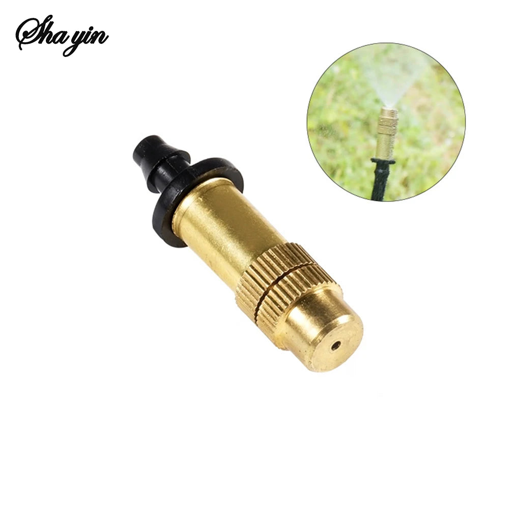 5pcs/10pcs Adjustable Copper Atomizing Nozzle Accessory Connector For Balcony, Garden, Potted Plants And Flower Watering Qme