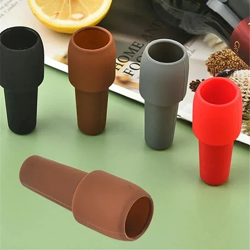 5/10pcs Silicone Wine Stoppers Reusable Sparkling Wine Bottle Stopper Beverage Bottle Sealer Keep Champagne Fresh Kitchen Tools Qme