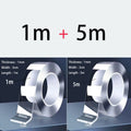 1m 2m 5m Nano Tape Double Sided Tape Transparent Reusable Waterproof Adhesive Strong Tapes Cleanable Kitchen Bathroom Supplie Qme 1m-5m mix A