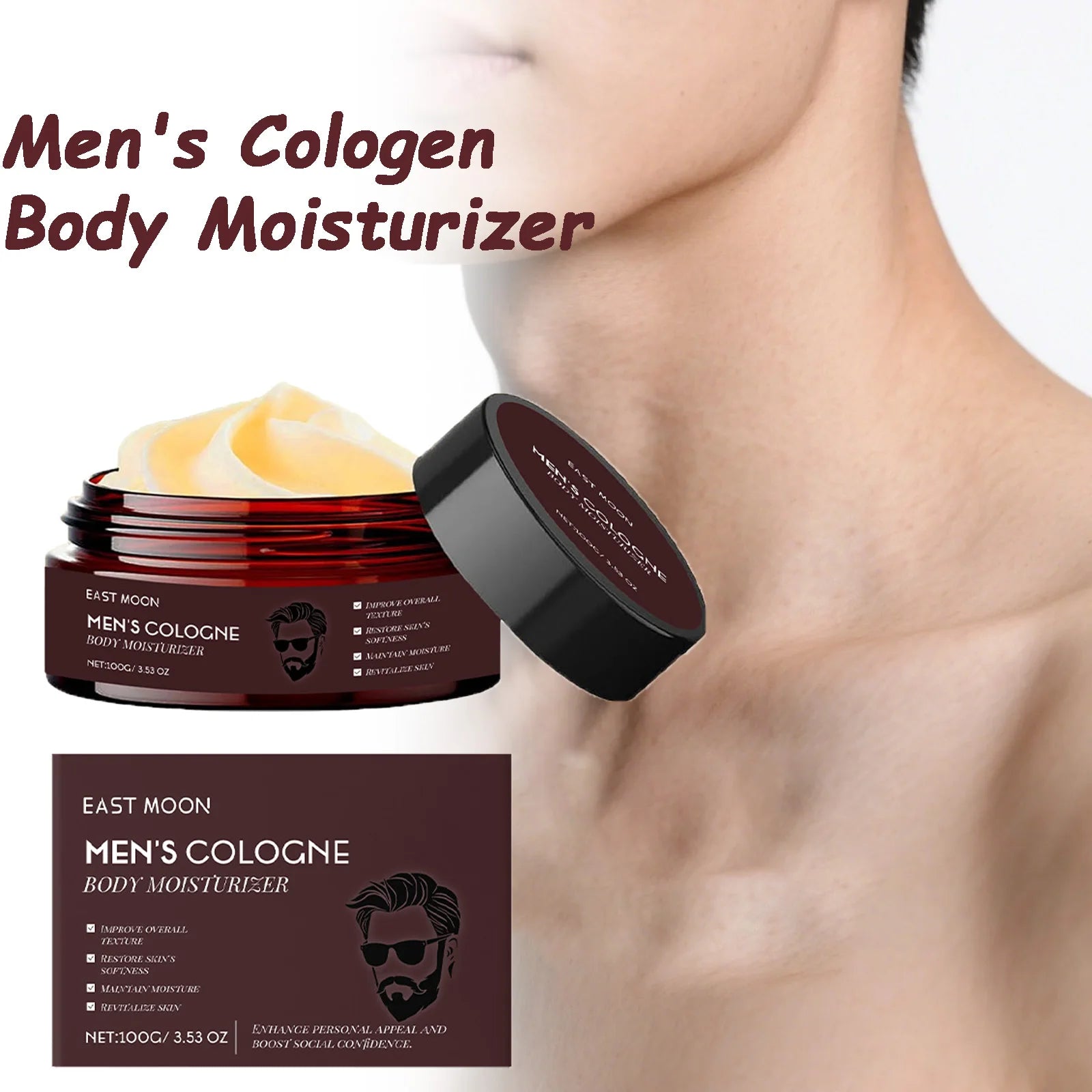 Men's Cologen Body Moisturizer Deep Nourishmen Long-Lasting Fragrance Fast Absorb Non-Greasy Woody Scented Body Lotion Skin Care Qme