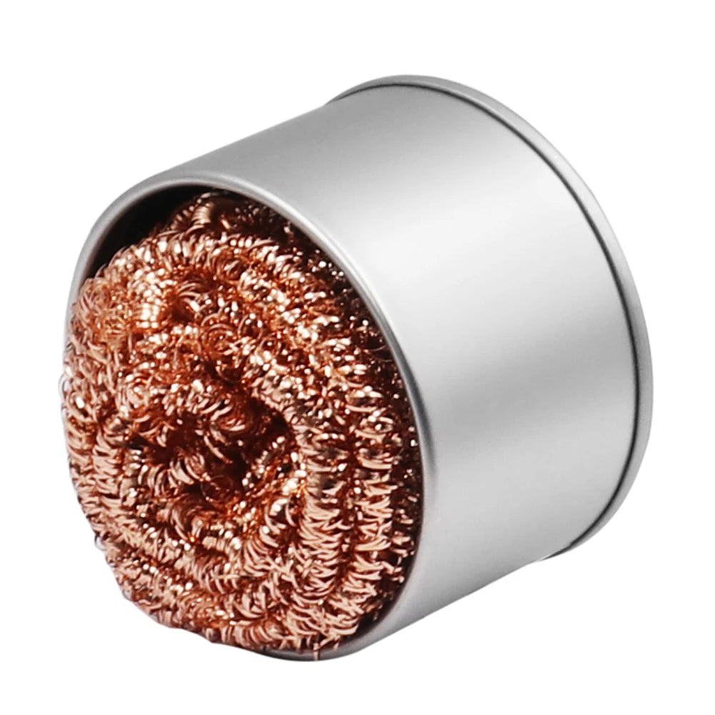1 Pc Flexible Desoldering Cleaning Ball Soldering Iron Mesh Filter Copper Wire Cleaner Ball Stainless Steel Cleaning Nozzle Qme