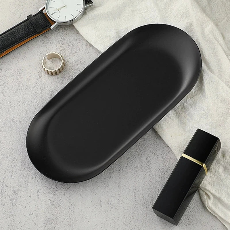 Shape Cosmetics Storage Table Jewelry Tray Multi-functional Home Qme S Black