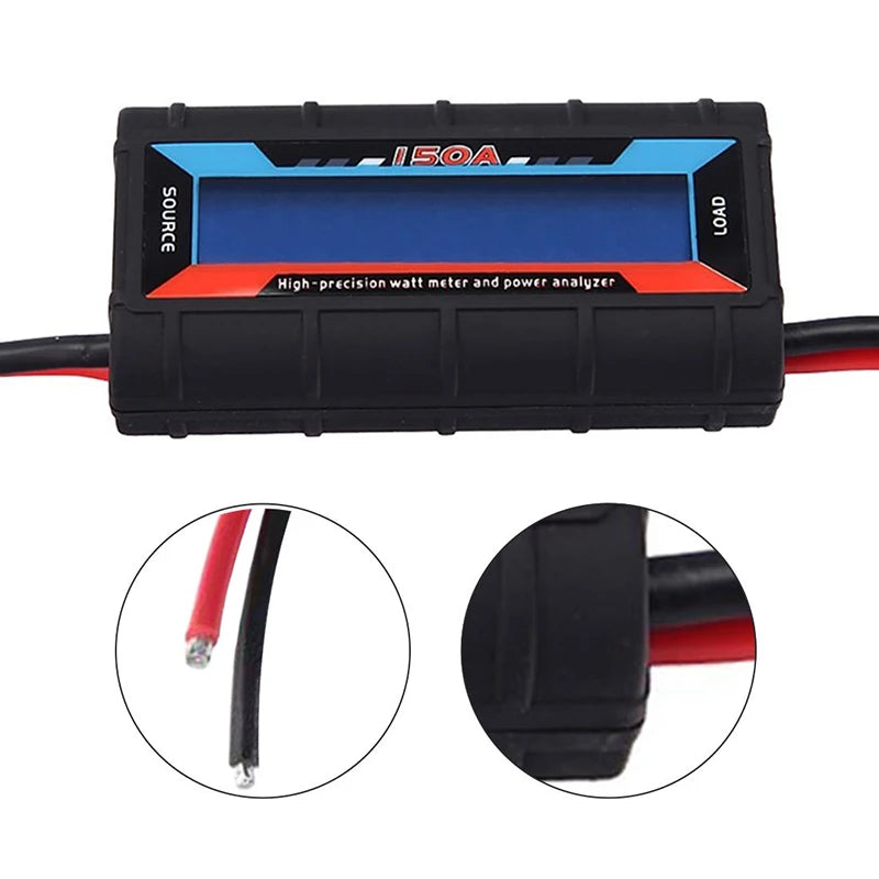 ABS Watt Meter Reusable Professional 150A Digital Electrical Solar Qme