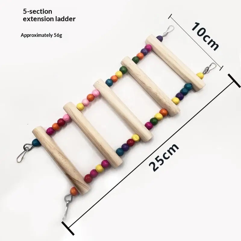 Bird Climbing Toys Cage Accessories Colorful Pet Swing Cloud Ladder Qme A13