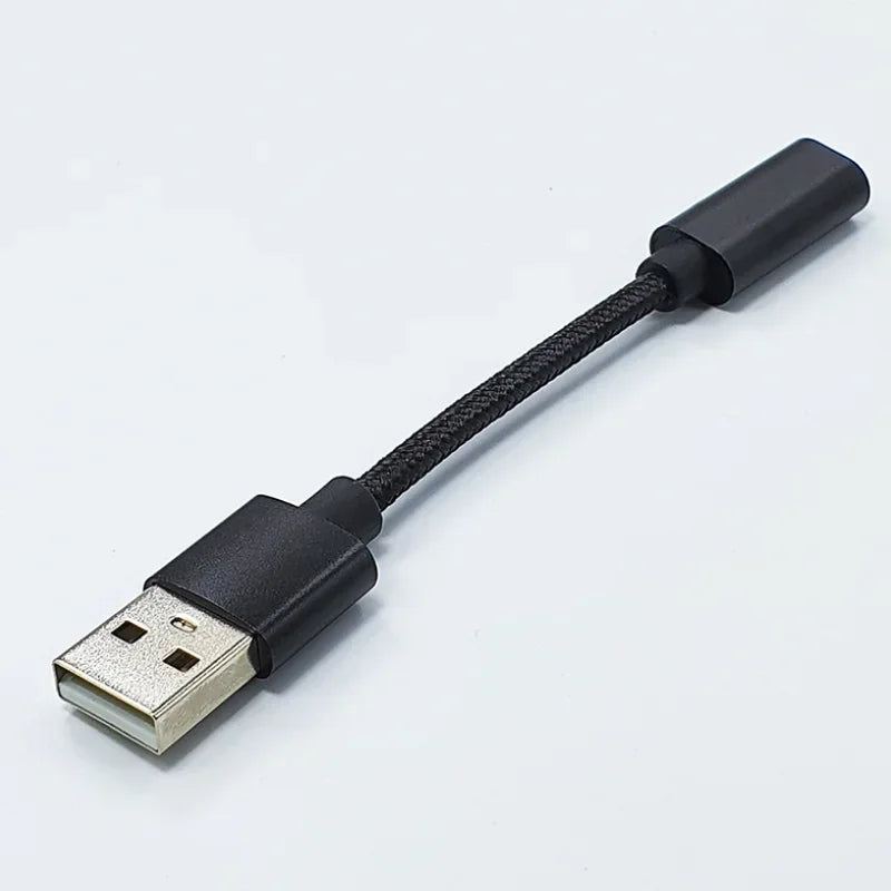 Black Type-c Adapter Type-c Female To USB Male Adapter Android Mobile Phone Charging Data Cable 10cm Qme black