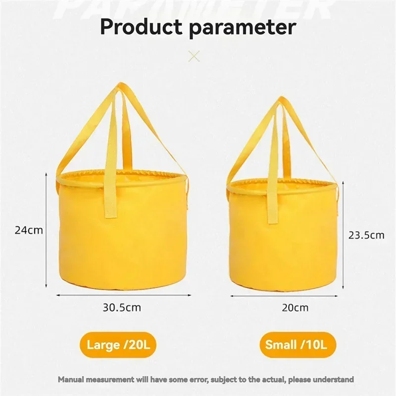 Collapsible Bucket with Handle, 5 Gallon(20L), Portable & Ultra Lightweight Outdoor Basinr Camping Travel Portable Picnic Bucket Qme