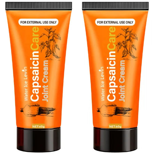 Capsaicin Care Joint Cream for Targeted Relief & Moisturizing with Glucosamine & Vitamin C. Qme Orange 60g