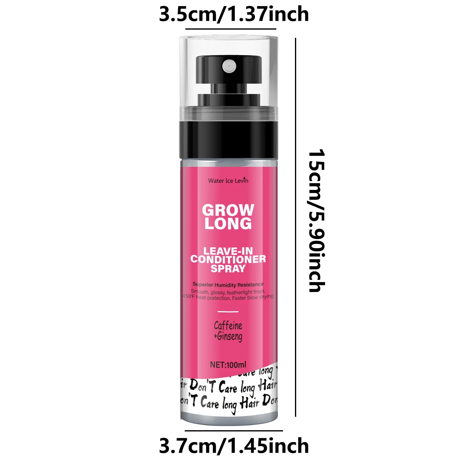 Leave-In Conditioner Spray and Smoothing Agent, Long-Lasting Biotin - Anti-Frizz Deep Conditioner for Split Ends and Breakage - with Vitamin E, Caffeine, and Ginseng, Suitable for Curly, Dry, and Damaged Hair Qme