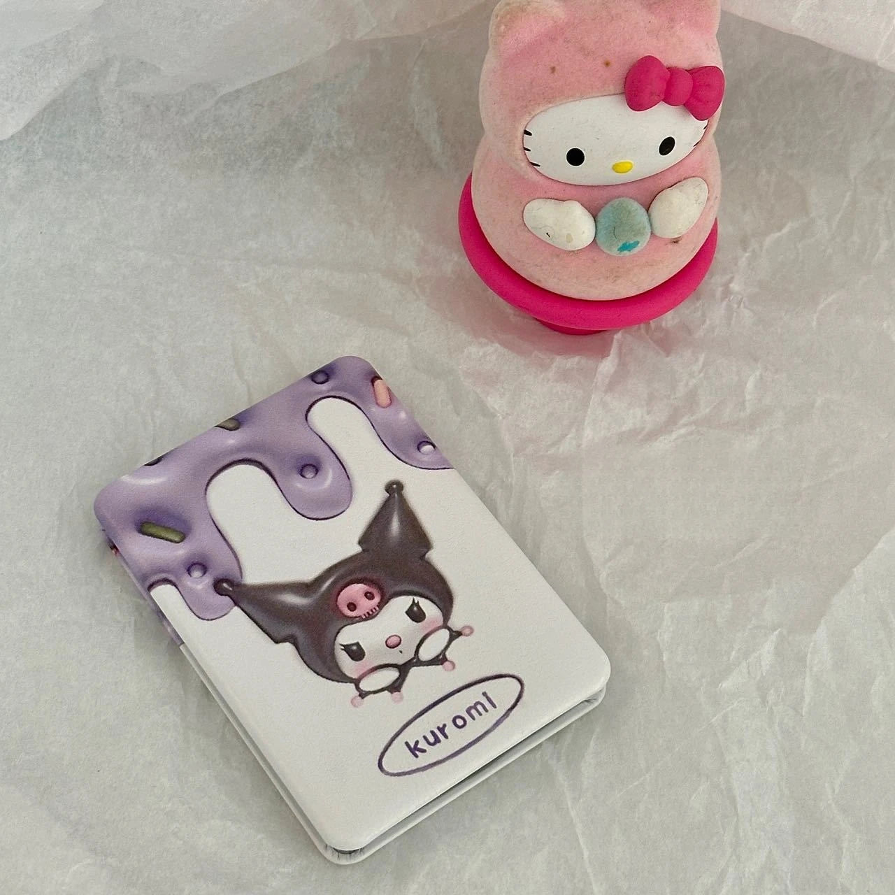 Hello Kitty Folding Mirror Portable Makeup Desk-top Vanity Student Qme 2