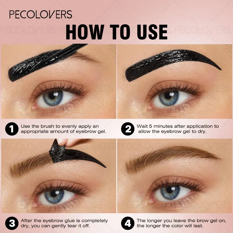 1PC Multi-color Tear-off Eyebrow Gel, Fills The Gaps in The Eyebrows, Long-lasting, Multi-color Options, Eyebrow Cosmetics Qme
