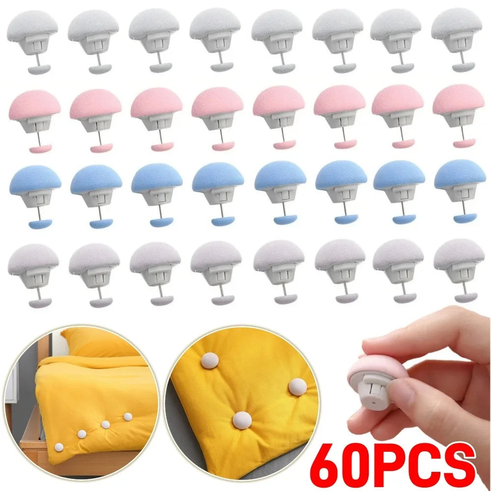 60-4PCS Bed Sheet Clip Quilt Anti Slip Safety Fixing Clip Blanket Anti Slip Deformation One Key Unlock Fastener Bed Accessories Qme