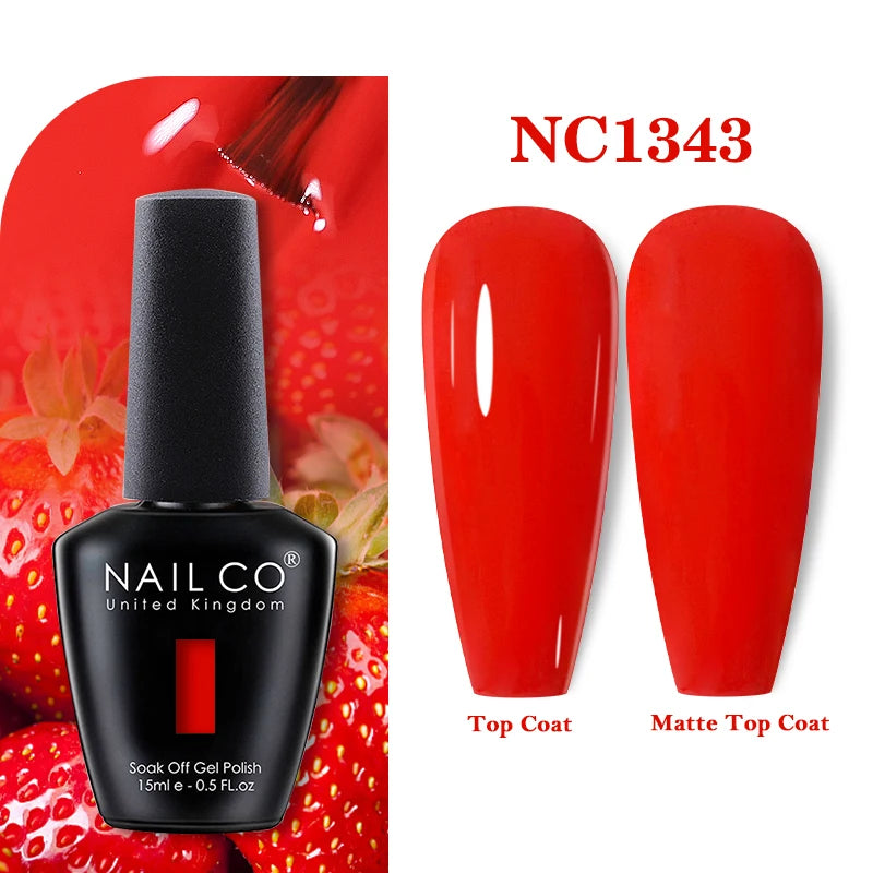 NAILCO Rubber Base Gel Polish Milky Pink Jelly White Beige 6Colors Qme 1343
