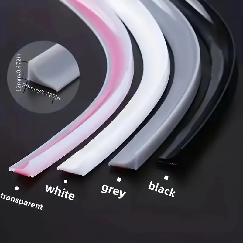1 self-adhesive silicone waterproof strip for kitchens and bathrooms, suitable for countertops, cabinets, and sink edges Qme