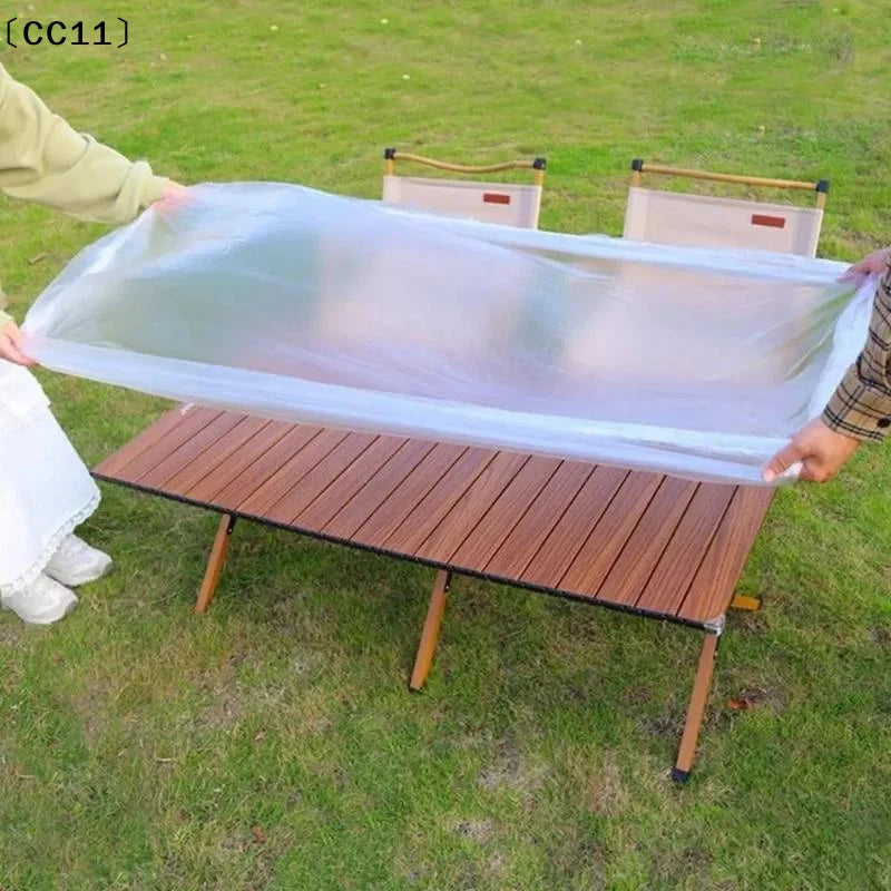 Plastic Disposable Tablecloth Elastic Edged Oil-proof Table Cover Qme Default Title