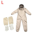 1Set Professional Ventilated Full Body Beekeeping Bee Keeping Suit With Gloves Qme L