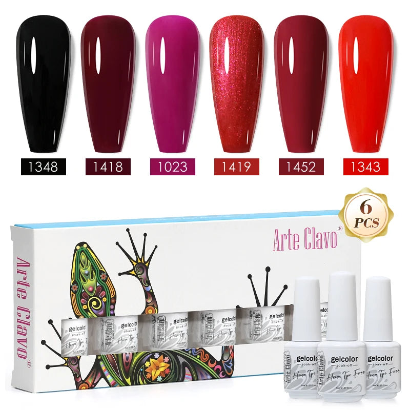 Arte Clavo Colourful Box Nail Gel Polish Semi Permanent UV Led